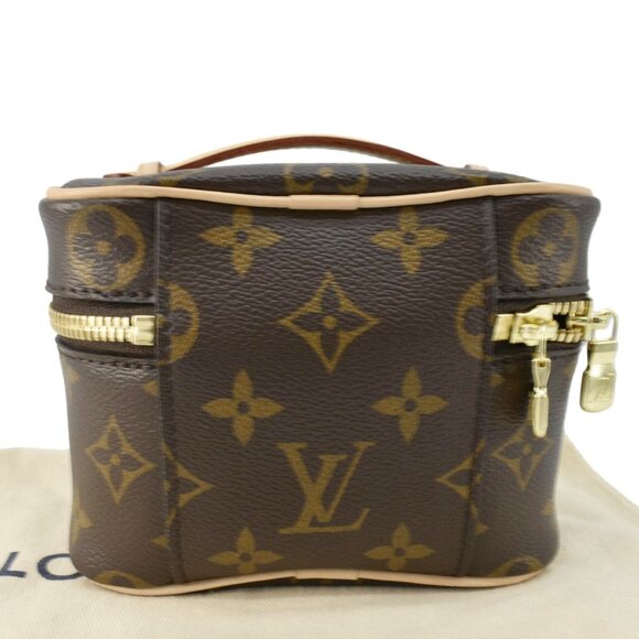 Louis Vuitton Nice Nano Monogram Canvas Toiletry Pouch Brown - Picture 4 of 16